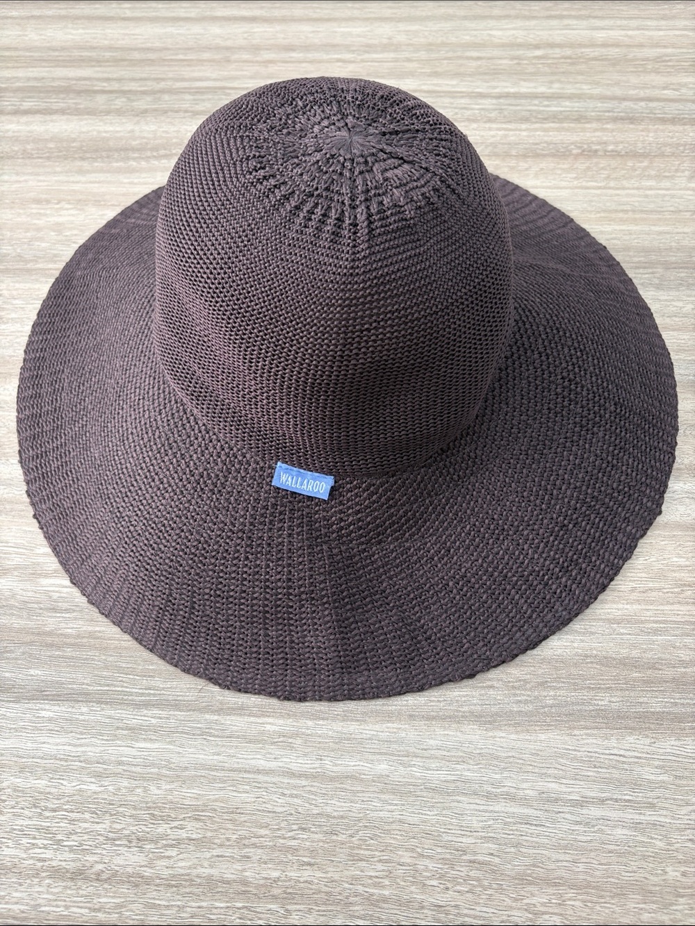 Wallaroo Hat Company Woven Chocolate Brown Victoria Diva Sun Hat Women